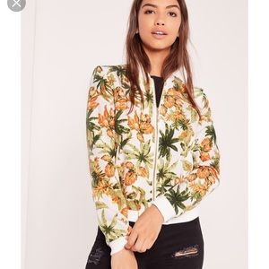 Missguided print bomber jacket